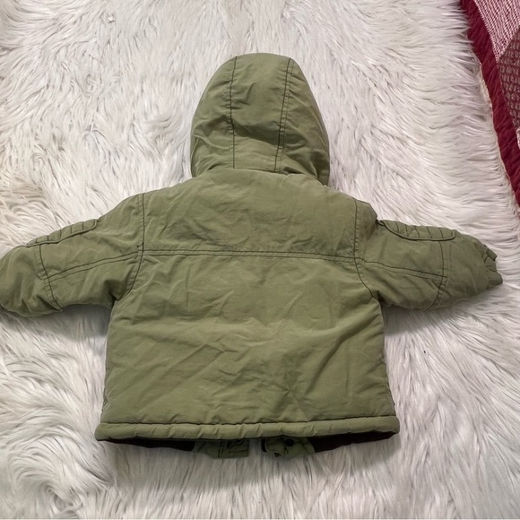 London Fog Puffer Coat Green Fleece Lined - Picture 11 of 15